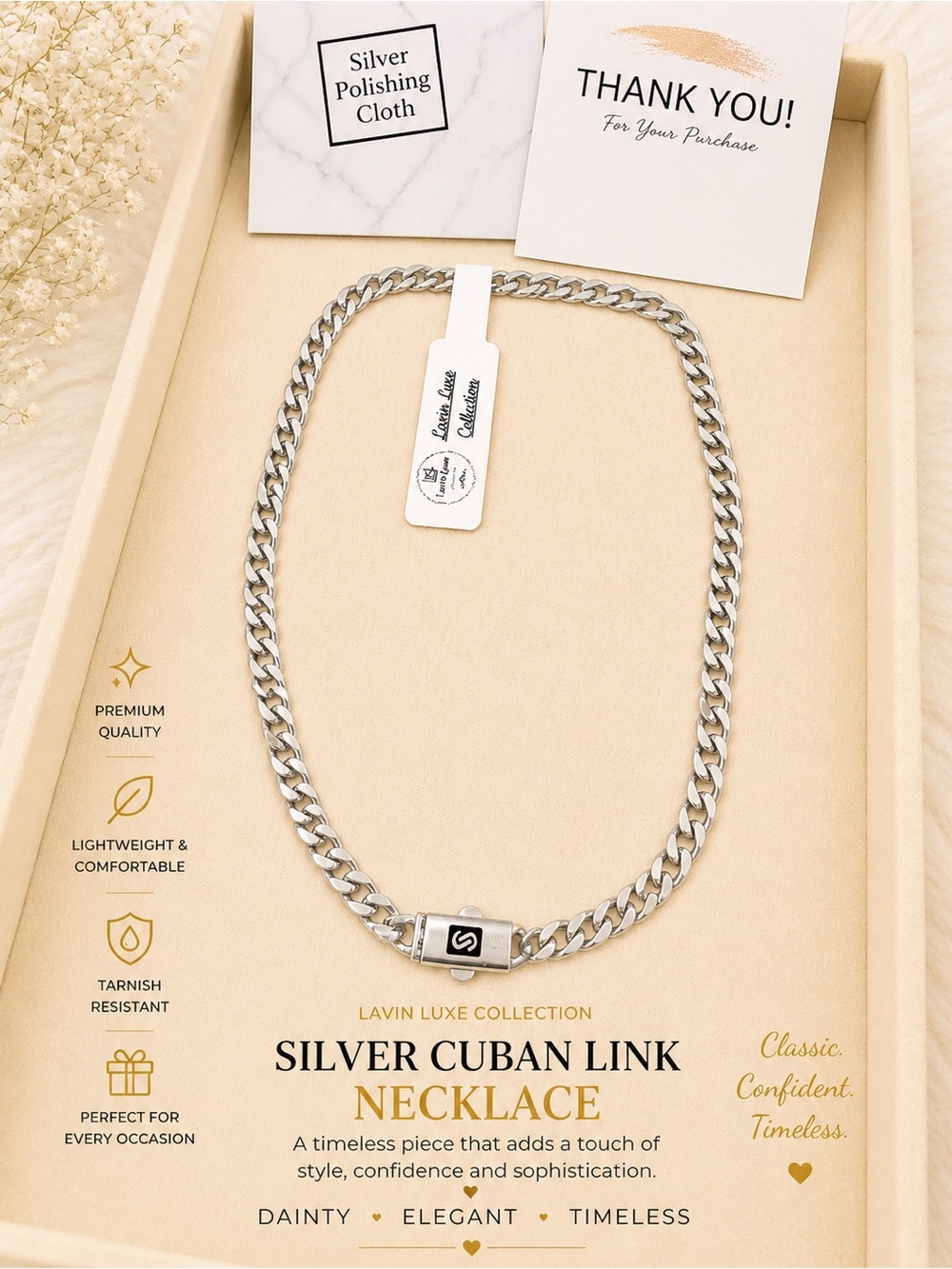 Necklace Chain size 16 inches silver 925